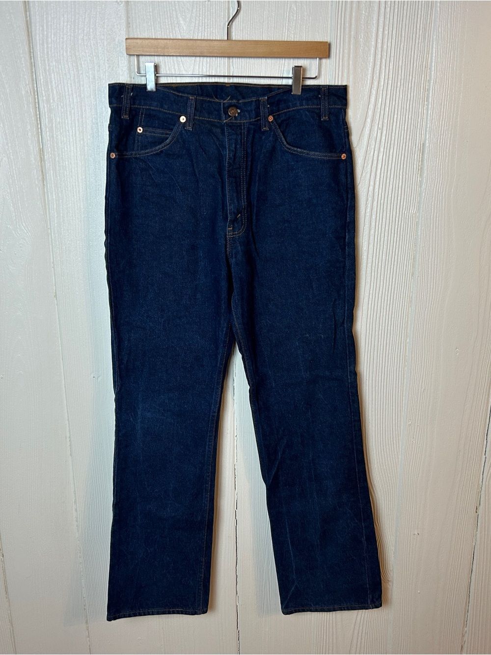 Vintage Orange Tag Levi’s The Saddleman 517 Bootcut Jean Size 36x32 from 1989
